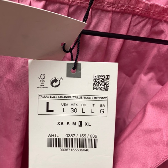 🔥🔥🔥NEW Zara Pink Waisted Cotton Dress - Picture 7 of 15